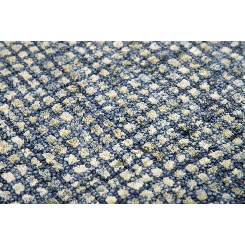 Alora Decor Storm 3' x 5' Tweed Blue/Beige Hand-Tufted Area Rug
