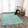 Alora Decor Storm 3' x 5' Tweed Teal/Beige Hand-Tufted Area Rug