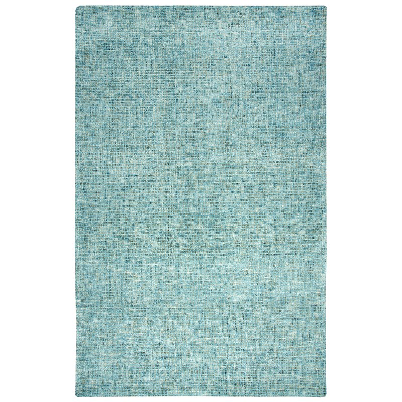 Alora Decor Storm 3' x 5' Tweed Teal/Beige Hand-Tufted Area Rug