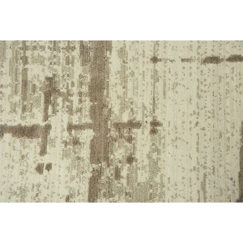 Alora Decor Radiant 9' x 12' Abstract Beige/Ivory/Tan Hybrid Area Rug