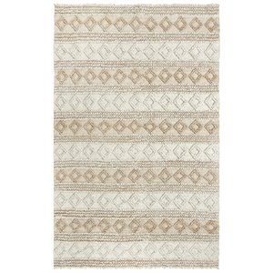 Alora Decor Sun 7'6&quot x 9'6&quot Geometric/Stripe Beige/Tan Woven Area Rug
