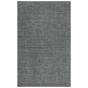 Alora Decor Zion 8'6&quot x 11'6&quot Checked/Solid Blue/Ivory Hand-Tufted Area Rug