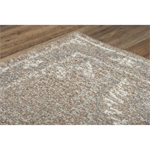Alora Decor Peace 8'9&quot x 11'9&quot Floral Brown/Brown Hand-Tufted Area Rug