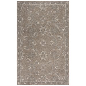Alora Decor Peace 7'9&quot x 9'9&quot Floral Brown/Brown Hand-Tufted Area Rug