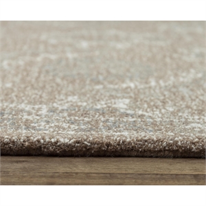 Alora Decor Peace 5' x 7'6&quot Floral Brown/Brown Hand-Tufted Area Rug