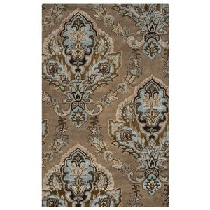 Alora Decor Sareena 3' x 5' Ornamental Brown/Dk Brown/Blue/Khaki/Tan Area Rug
