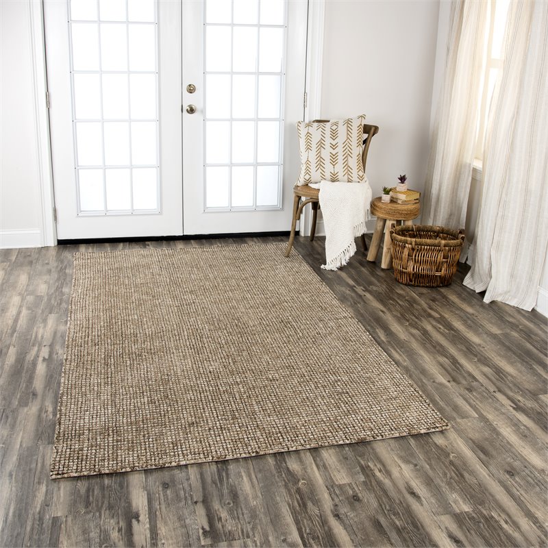 Alora Decor Storm 8' x 11' Tweed Brown/Beige Hand-Tufted Area Rug