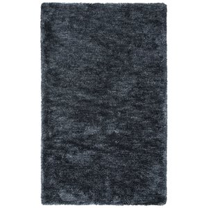 Alora Decor Oregon 5'x7'6&quot Solid Shag Charcoal/Tone on Tone Tufted Area Rug