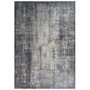Alora Decor Spring 5'3&quot x 7'6&quot Gold/Charcoal/Black/Gray/Brown Area Rug