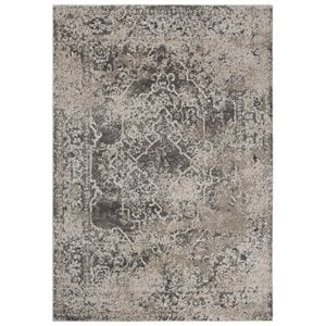 Alora Decor Venice 3'11&quot x 5'6&quot Broken Beige/Brown/Ivory Power-Loomed Area Rug