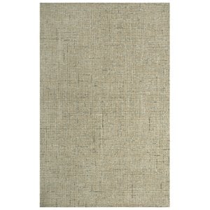 Alora Decor Zion 5' x 7'6&quot Checked/Solid Beige/Ivory Hand-Tufted Area Rug