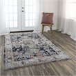 Alora Decor Sanction 8' x 10' Black/Black/Multi Color Power-Loomed Area Rug