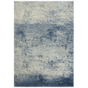 Alora Decor Radiant 10' x 13' Abstract Blue/Ivory/Gray Hybrid Area Rug