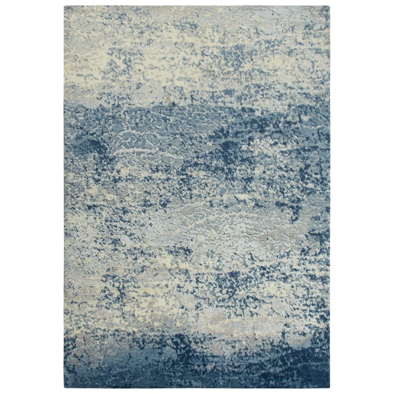 Alora Decor Radiant 8' x 10' Abstract Blue/Ivory/Gray Hybrid Area Rug