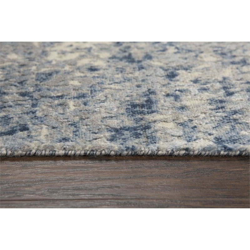 Alora Decor Radiant 8' x 10' Abstract Blue/Ivory/Gray Hybrid Area Rug