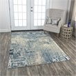 Alora Decor Radiant 8' x 10' Abstract Blue/Ivory/Gray Hybrid Area Rug