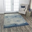 Alora Decor Radiant 9' x 12' Abstract Blue/Ivory/Gray Hybrid Area Rug