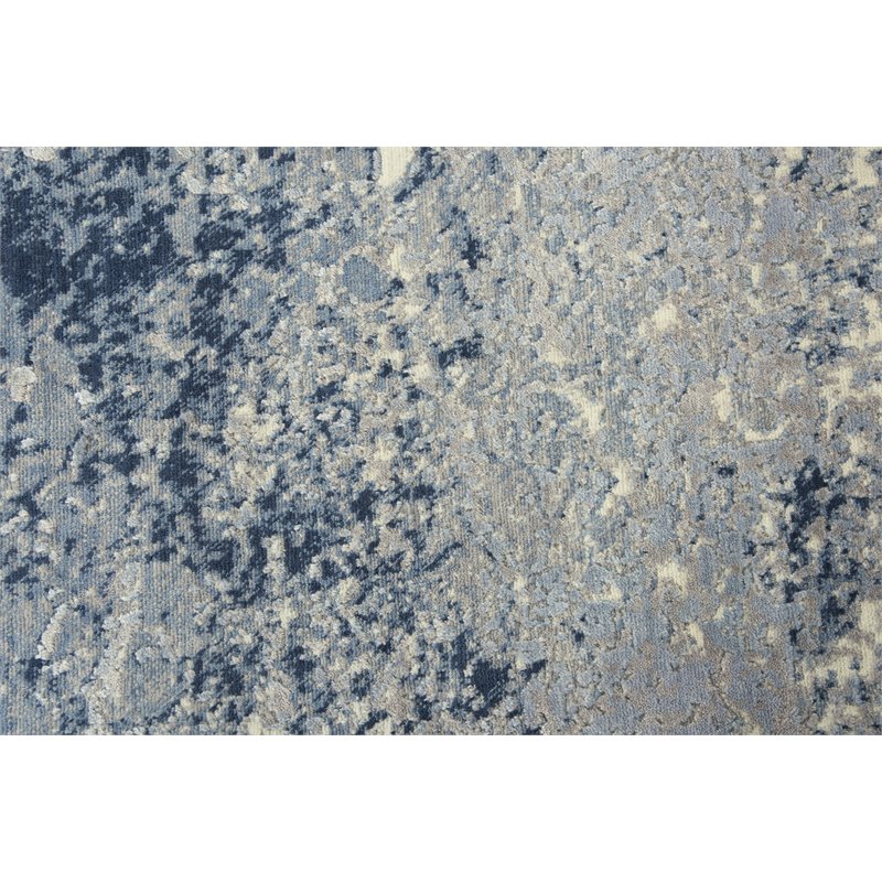Alora Decor Radiant 9' x 12' Abstract Blue/Ivory/Gray Hybrid Area Rug