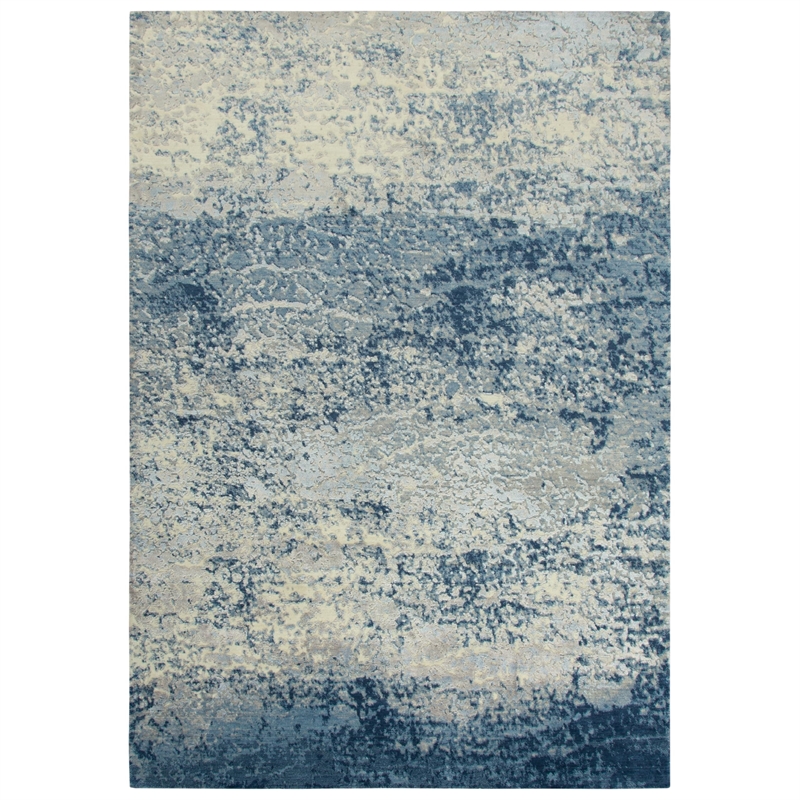 Alora Decor Radiant 5' x 8' Abstract Blue/Ivory/Gray Hybrid Area Rug
