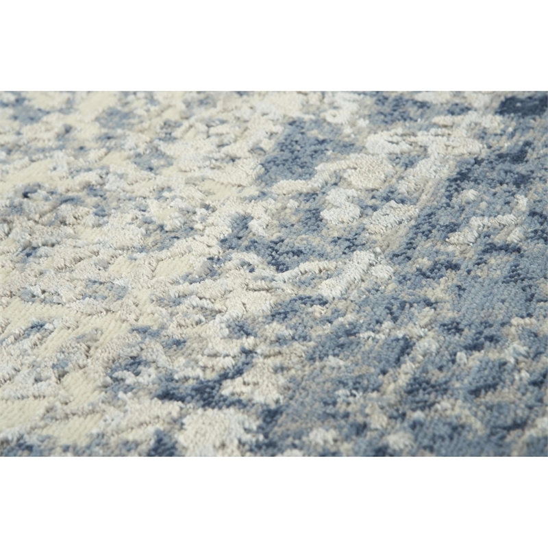 Alora Decor Radiant 5' x 8' Abstract Blue/Ivory/Gray Hybrid Area Rug