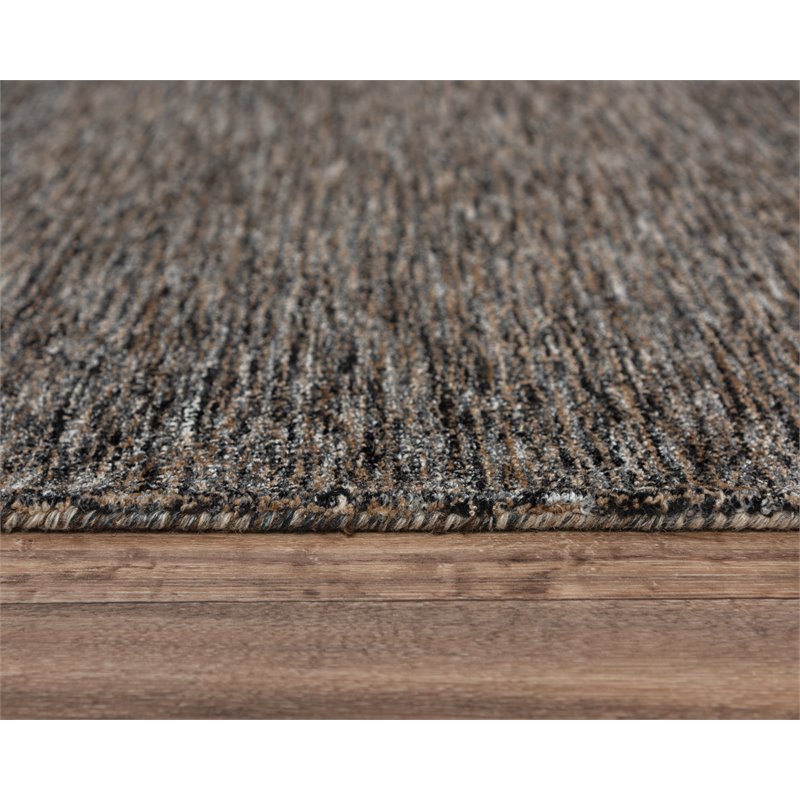 Alora Decor Winston 5' x 8' Speckled Solid Charcoal/black/Grey Area Rug