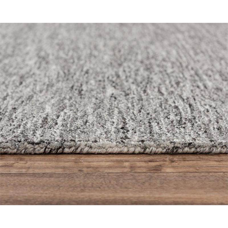 Alora Decor Winston 5' x 8' Speckled Solid Gray/Charcoal/Black Area Rug