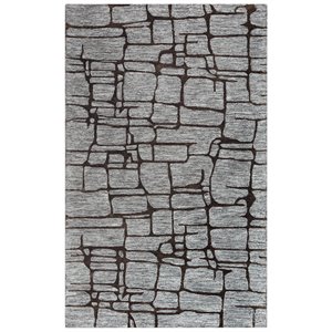 Alora Decor Winston 8'9&quot x 11'9&quot Gray/Charcoal/Black Hand-Tufted Area Rug