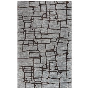 Alora Decor Winston 5' x 8' Geometric Gray/Charcoal/Black Hand-Tufted Area Rug