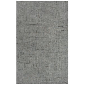 Alora Decor Zion 8'6&quot x 11'6&quot Checked/Solid Gray/Ivory Hand-Tufted Area Rug