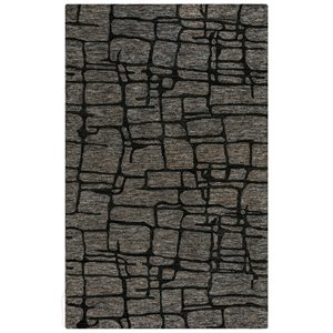 Alora Decor Winston 8'9&quot x 11'9&quot Charcoal/black/Grey Hand-Tufted Area Rug