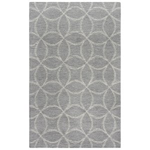 Alora Decor Peace 7'9&quot x 9'9&quot Geometric Gray/Gray Hand-Tufted Area Rug