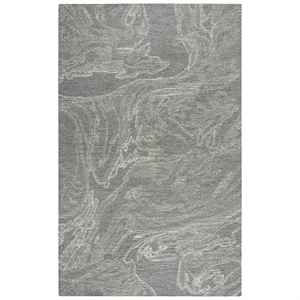 Alora Decor Peace 8'9&quot x 11'9&quot Abstract Gray/Gray Hand-Tufted Area Rug