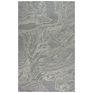 Alora Decor Peace 7'9&quot x 9'9&quot Abstract Gray/Gray Hand-Tufted Area Rug
