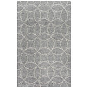 Alora Decor Peace 5' x 7'6&quot Geometric Gray/Gray Hand-Tufted Area Rug