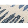 Alora Decor Rivera 5' x 8' Stripe Ivory/Blue/Ivory/Charcoal Hand-Tufted Area Rug