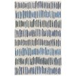 Alora Decor Rivera 5' x 8' Stripe Ivory/Blue/Ivory/Charcoal Hand-Tufted Area Rug