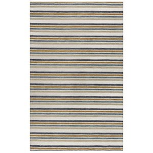 Alora Decor Rivera 8'9&quot x 11'9&quot Stripe Ivory/Beige/Charcoal Hand-Tufted Area Rug