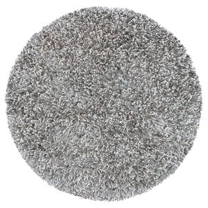 Alora Decor Pearl 3' Round Solid Lt. Gray Hand-Tufted Area Rug
