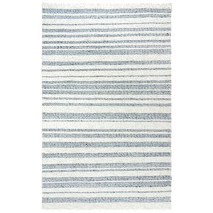 Alora Decor Sun 8'6&quot x 11'6&quot Stripe Ivory/Gray/Rust/Blue Woven Area Rug