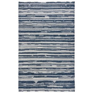 Alora Decor Sun 7'6&quot x 9'6&quot Stripe Ivory/Blue Woven Area Rug
