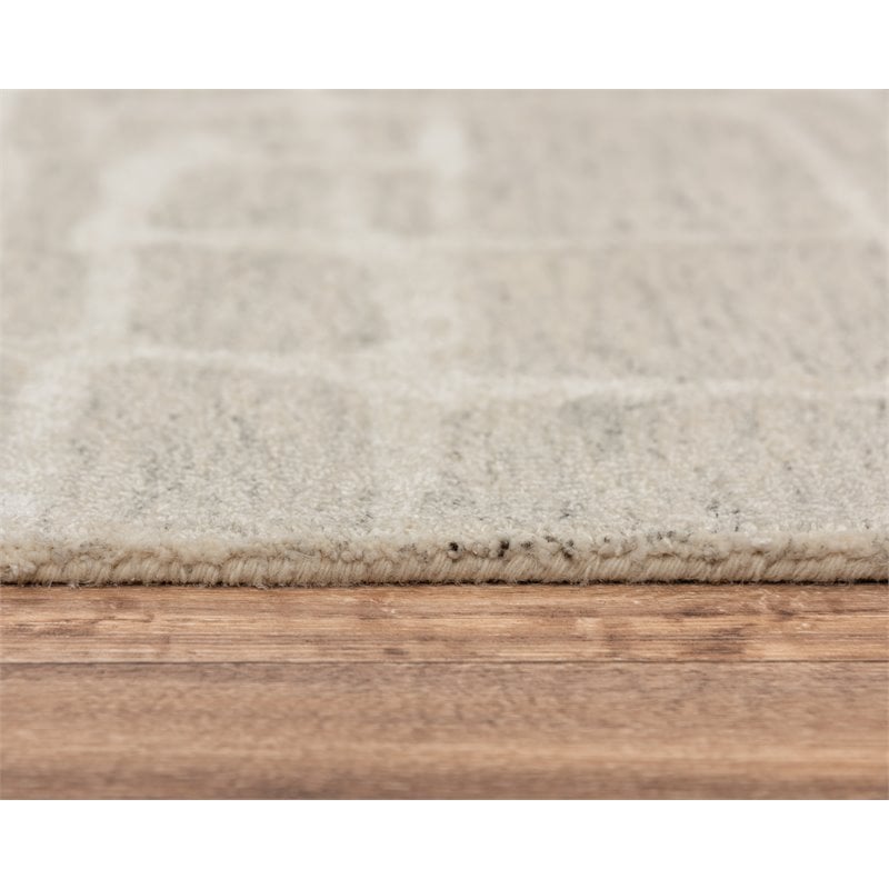 Alora Decor Winston 5' x 8' Geometric Ivory/Beige Hand-Tufted Area Rug