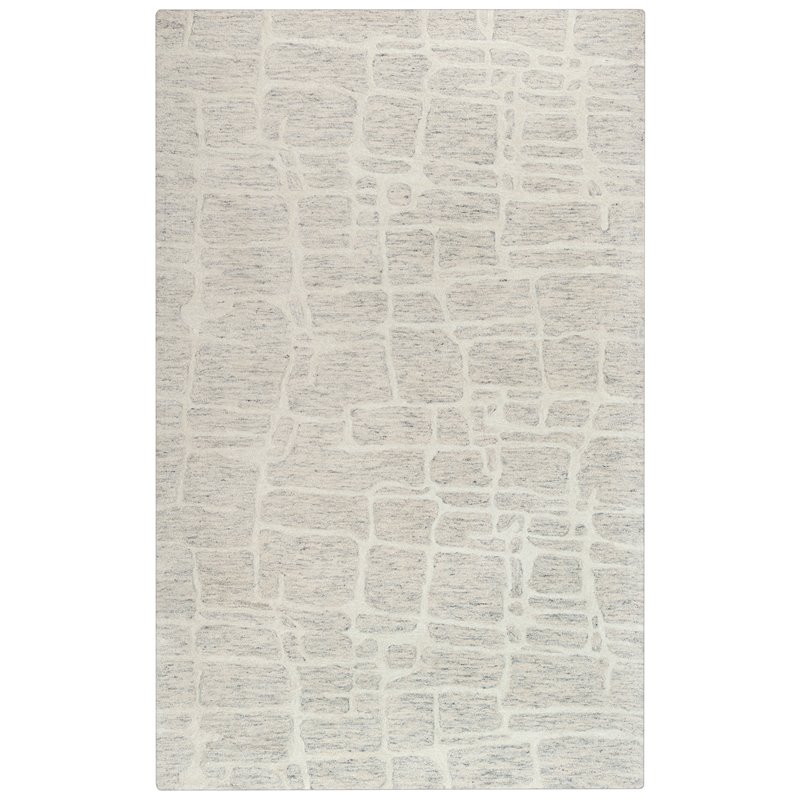 Alora Decor Winston 5' x 8' Geometric Ivory/Beige Hand-Tufted Area Rug
