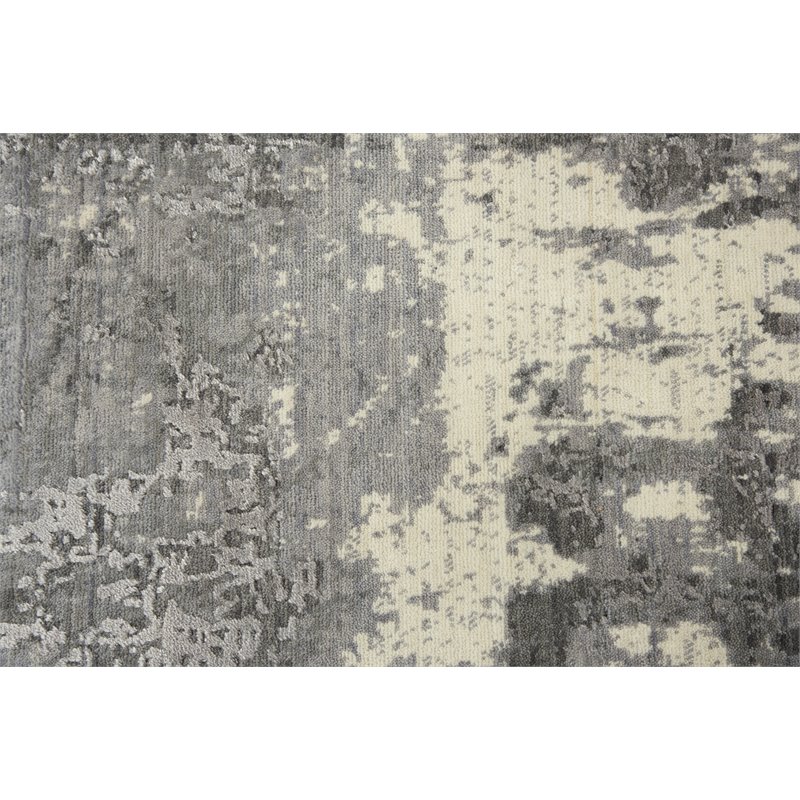 Alora Decor Radiant 8' x 10' Abstract Gray/Ivory/Gray Hybrid Area Rug