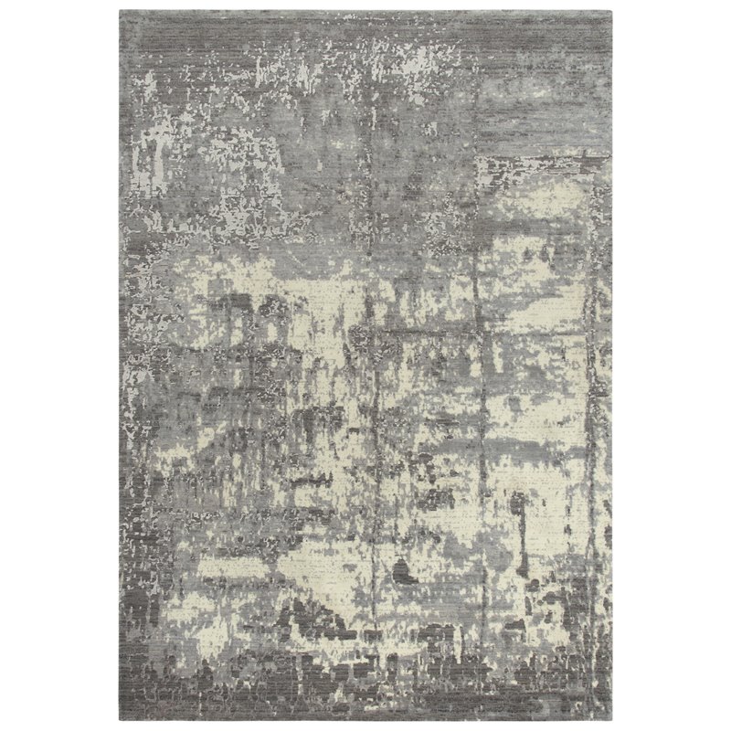 Alora Decor Radiant 8' x 10' Abstract Gray/Ivory/Gray Hybrid Area Rug