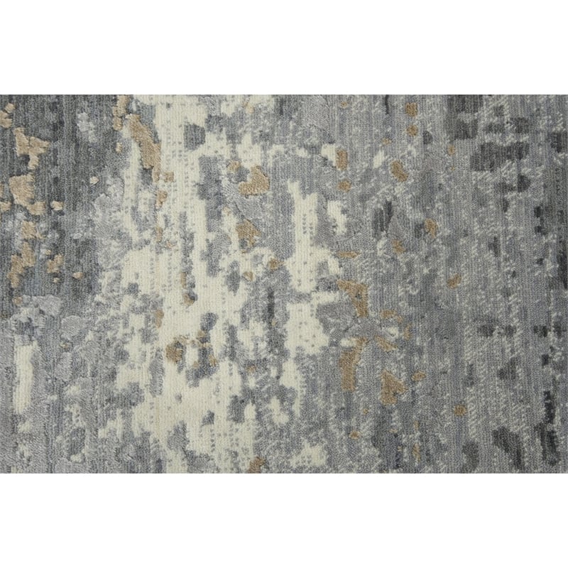 Alora Decor Radiant 8' x 10' Abstract Gray/Ivory/Gray Hybrid Area Rug