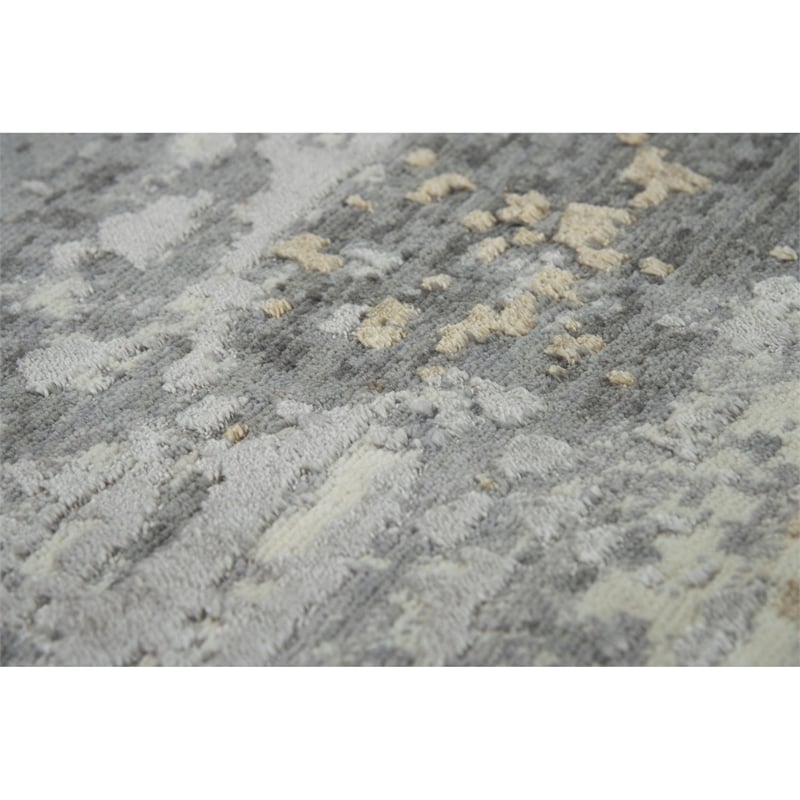 Alora Decor Radiant 8' x 10' Abstract Gray/Ivory/Gray Hybrid Area Rug