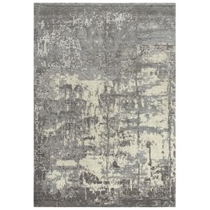 Alora Decor Radiant 9' x 12' Abstract Gray/Ivory/Gray Hybrid Area Rug