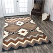 Alora Decor Pueblo 8' x 10' Tribal Multi/Navy/Dk Taupe/Camel Area Rug