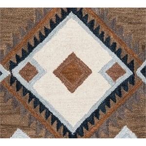Alora Decor Pueblo 8' x 10' Tribal Multi/Navy/Dk Taupe/Camel Area Rug
