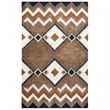 Alora Decor Pueblo 3' x 5' Tribal Multi/Navy/Dk Taupe/Camel Area Rug